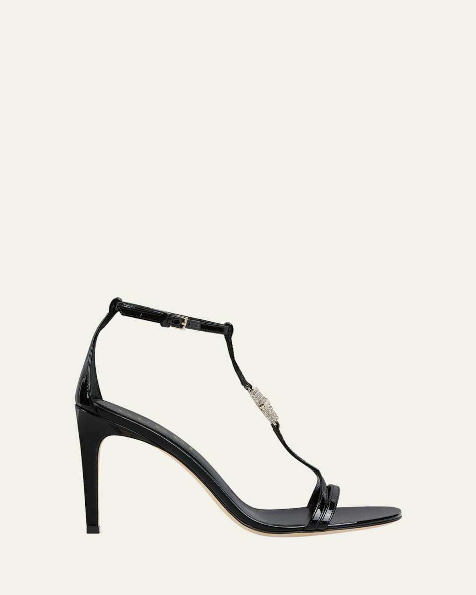 Vernice Crystal New Bamboo Sandals